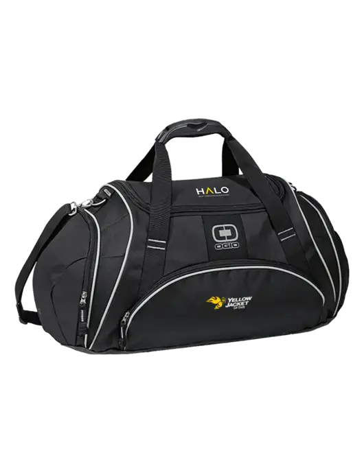 OGIO Black Crunch Duffel
 w/Yellow Jacket Logo, HALO Logo