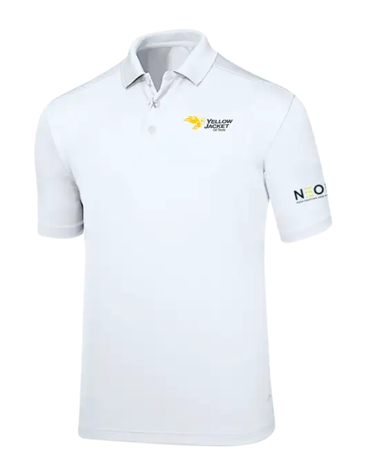 Callaway Core Bright White Performance Polo w/Yellow Jacket Logo, Neon Logo