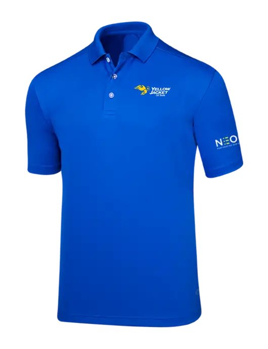 Callaway Core Royal Blue Performance Polo w/Yellow Jacket Logo, Neon Logo