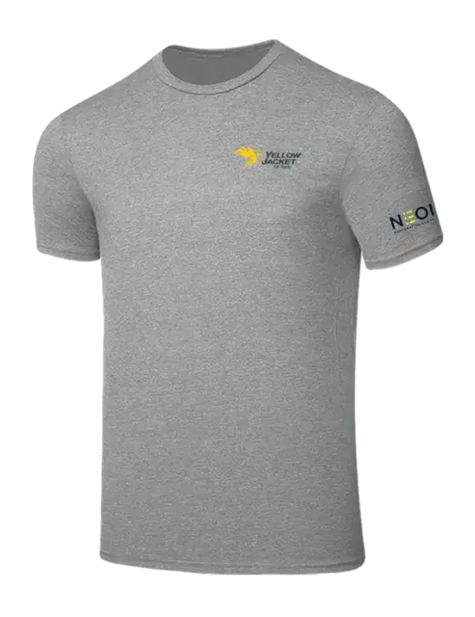 Seriously Soft Light Heather Grey T-Shirt w/Yellow Jacket Logo, Neon Logo