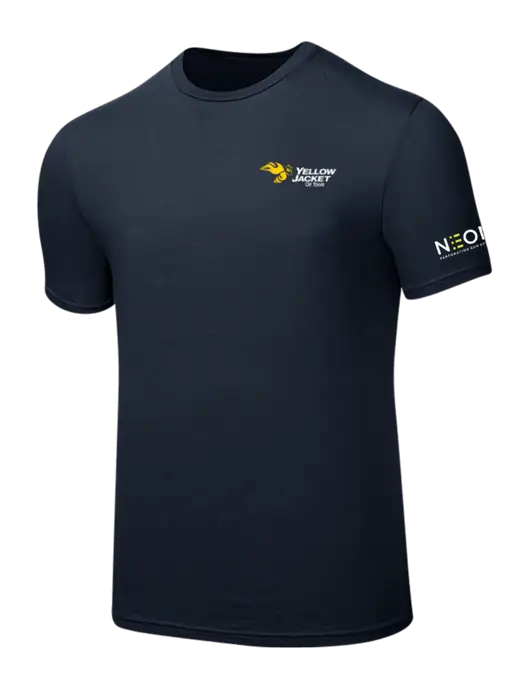Seriously Soft Navy T-Shirt w/Yellow Jacket Logo, Neon Logo