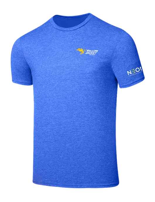 Seriously Soft Royal Frost T-Shirt w/Yellow Jacket Logo, Neon Logo