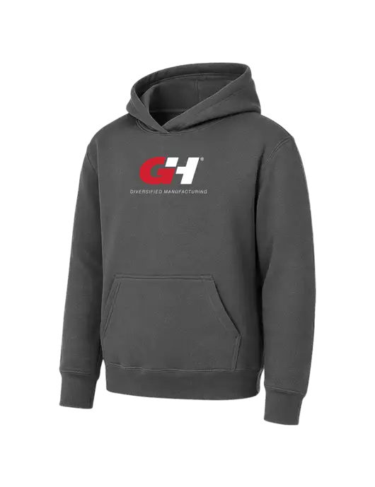 Youth Charcoal 7.8 oz Pullover Hooded Sweatshirt w/G&H Logo