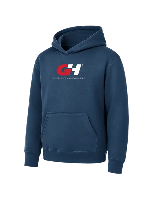 Youth Navy 7.8 oz Pullover Hooded Sweatshirt w/G&H Logo