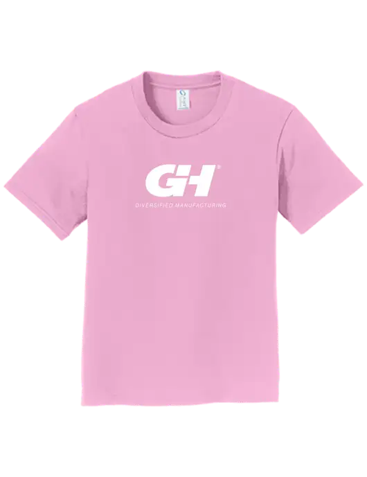Youth Ring Spun Candy Pink 4.5 oz T-Shirt w/G&H Logo