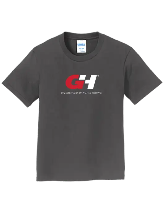 Youth Ring Spun Charcoal 4.5 oz T-Shirt w/G&H Logo