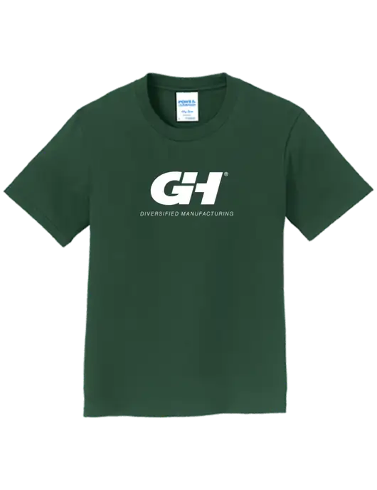 Youth Ring Spun Forest Green 4.5 oz T-Shirt w/G&H Logo