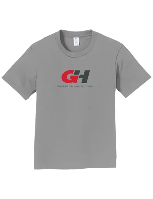 Youth Ring Spun Medium Grey 4.5 oz T-Shirt w/G&H Logo