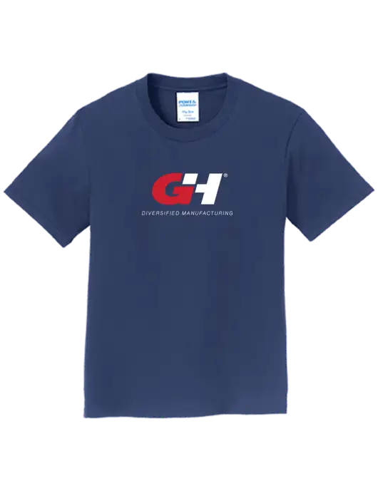 Youth Ring Spun Navy 4.5 oz T-Shirt w/G&H Logo