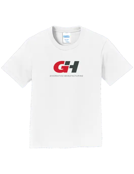 Youth Ring Spun White 4.5 oz T-Shirt w/G&H Logo