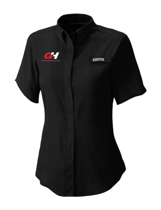 Columbia Black Womens PFG Tamiami II Short Sleeve Shirt w/G&H Logo