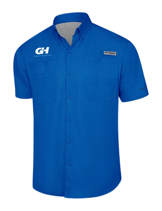 Columbia Royal PFG Tamiami II Short Sleeve Shirt w/G&H Logo