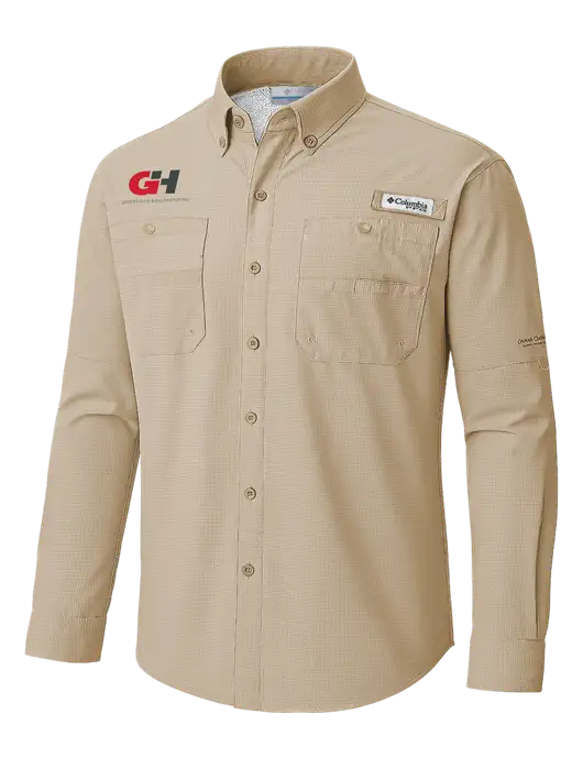 Columbia Fossil PFG Tamiami II Long SleeveShirt w/G&H Logo