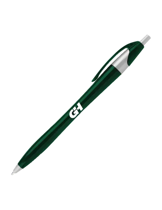 Novella Dark Green/Silver Corporate Pen - Blue Ink w/G&H Logo